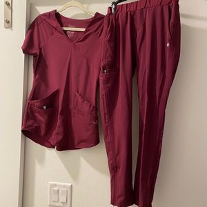 Barco One Wellness Scrubs Set - Wine XXS XXSP